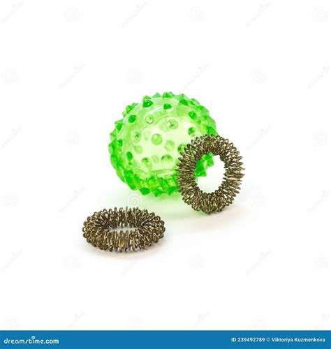 Massager Su Jok Ball And Rings For Fingers And Hands Stock Image