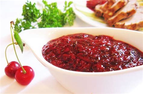 Вишневый соус к мясу - рецепт приготовления