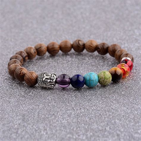 Buy Amader 2017 Mens Natural Woodenandbuddha Beaded