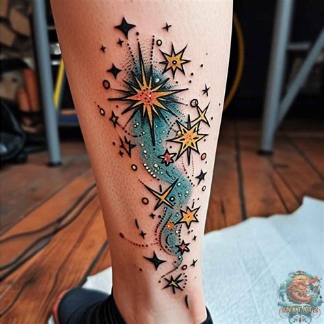 Shooting Star Tattoos: Capturing the Magic of the Night Sky: 94 Designs ...