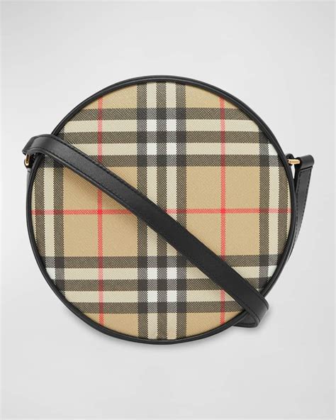 Burberry Louise Vintage Check Round Crossbody Bag Neiman Marcus