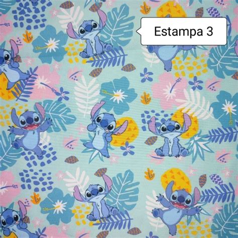 Tecido Microfibra Estampa Digital Lilo Stitch Shopee Brasil