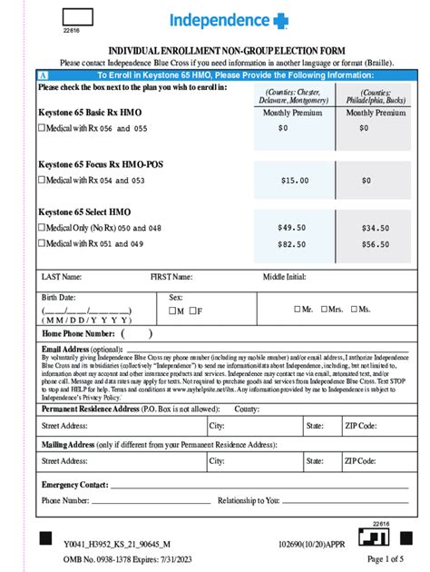 Fillable Online 2021 Keystone 65 Hmo Enrollment Form Use This Form To