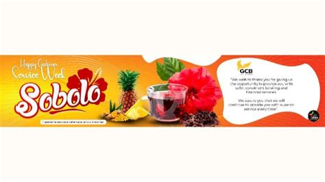 Sobolo Label Design with Tropical Drink Advertisement