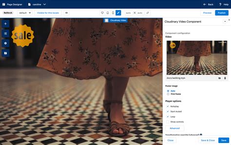 Cloudinary's Salesforce Commerce Cloud Page Designer Cartridge Video