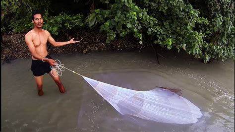 How To Catch Prawns Using Net Youtube