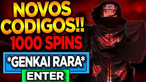 TODOS NOVOS 4 CODIGOS SPINS SECRETOS 1000 SPINS GRATIS No SHINDO LIFE