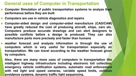 importance  computers  transportation grouppptx