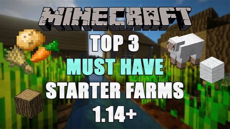 Top 3 Must Have Beginner Farms Minecraft 115 Easy Youtube