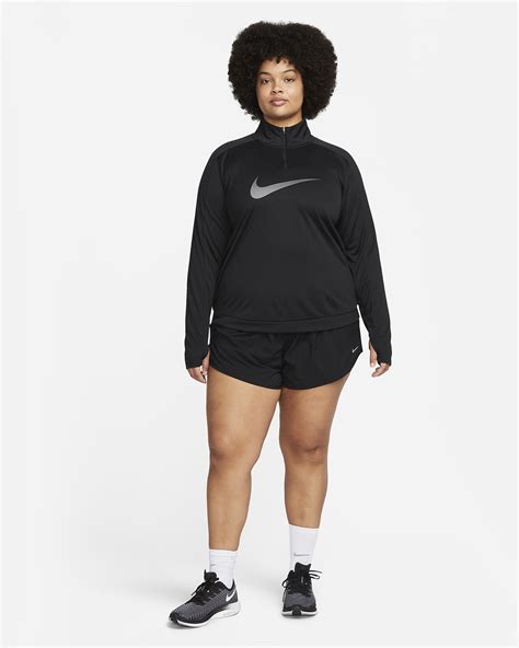 Nike Dri Fit Swoosh Women S Zip Long Sleeve Running Mid Layer Plus