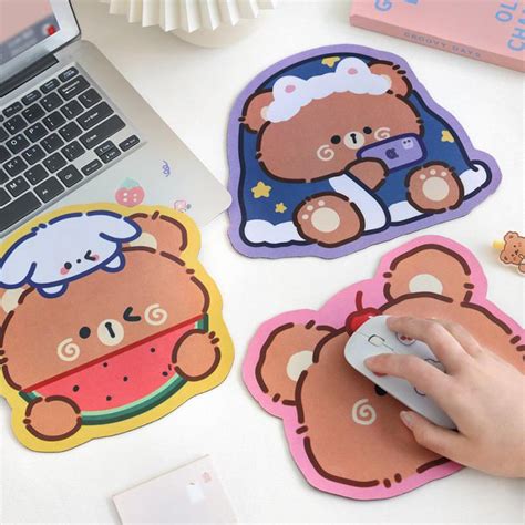 Jual Haru Brown Bear Series Mouse Pad Tatakan Mouse Anti Slip