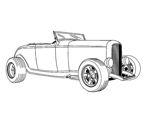 Desenho De Hot Rod Pginas Para Colorir Esboo Vetor Png Desenho De