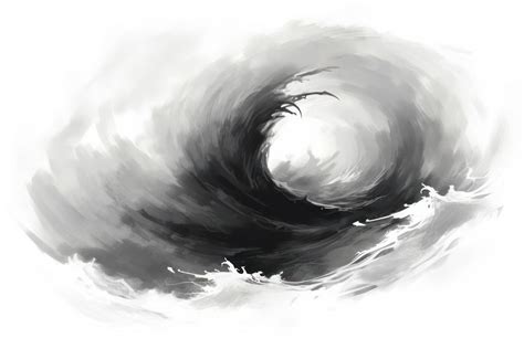 Typhoon icon drawing monochrome abstract. | Free Photo Illustration - rawpixel