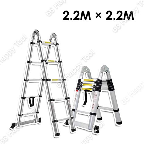 Double Sided Two Way Multipurpose Telescopic Ladder Aluminum Extendable