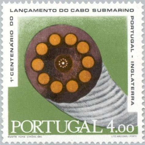 Stamp: Cross Section of the Submarine Cable (Portugal 1970) - TouchStamps