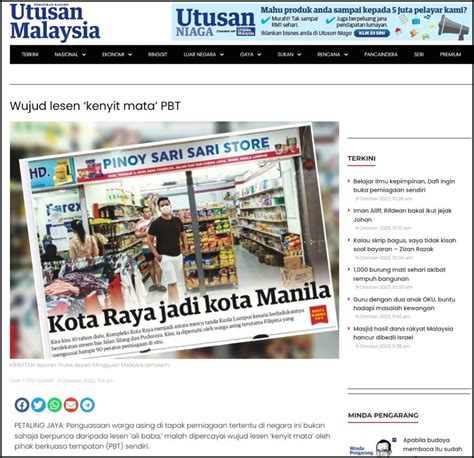 Wujud Lesen ‘kenyit Mata Pbt Utusan Malaysia 09102023