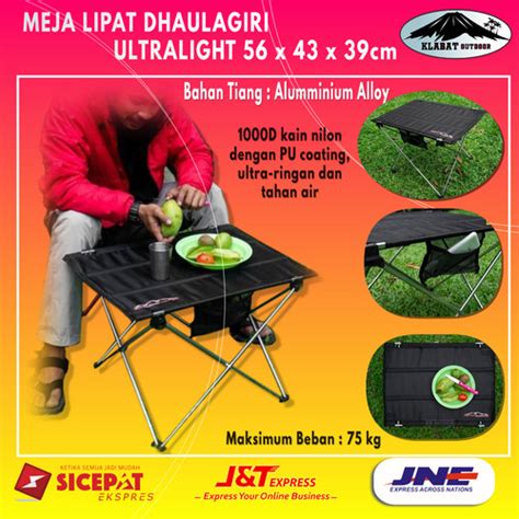 Promo Meja Kemping Lipat Dhaulagiri Portable Folding Table Camping