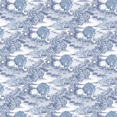 Edo Toile By Graham Brown Blue Wallpaper Wallpaper Direct