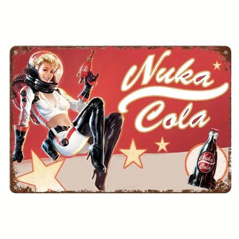 【580】新品 レトロ ブリキ看板 ★nuka Cola★ ヌカ コーラ アメリカン雑貨 ガレージ フェンス ヴィンテージ プレート メルカリ