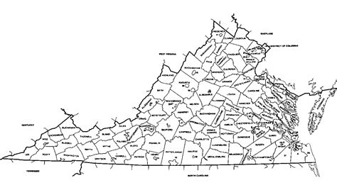 Printable Map Of Virginia Counties