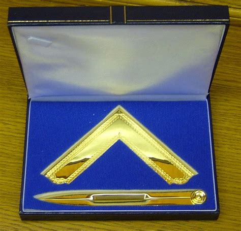 Freemasons Masonic Square And Compass Set In Gold Gilt Etsy