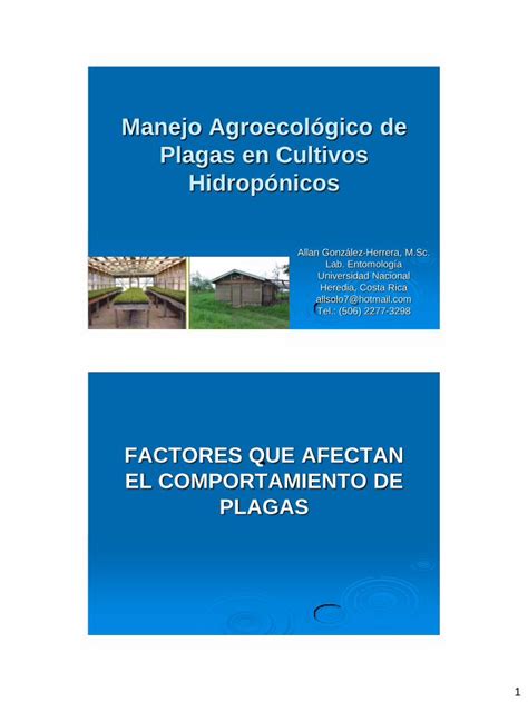 PDF Manejo Agroecológico de Plagas en Cultivos Hidropónicos DOKUMEN