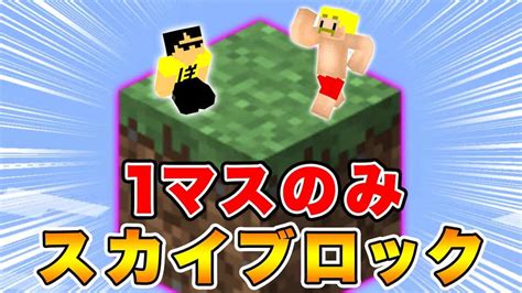 【マイクラ】スカイブロックなのに『1マス』だけ！？新シリーズスタート！【ドズぼん】【1ブロックスカイブロック1】 マイクラ