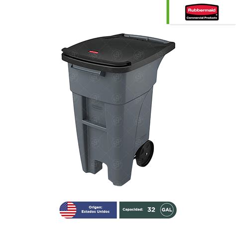 Contenedor Con Ruedas Rollout Rubbermaid Gal Grupo Zuma