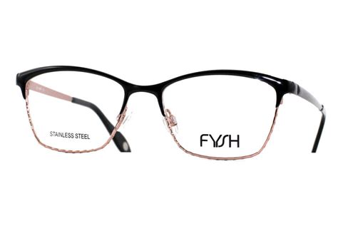 Fysh 3648 S200 Black And Rose Gold Metal Optical Eyeglasses Frame 51 16 135 Rx A Ebay