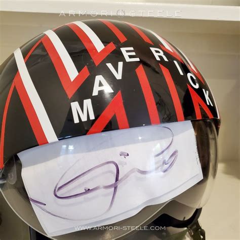 TOP GUN SIGNED HELMET TOM CRUISE MAVERICK AUTOGRAPHED FULL SCALE 1:1 - – ARMORI STEELE | Sports ...