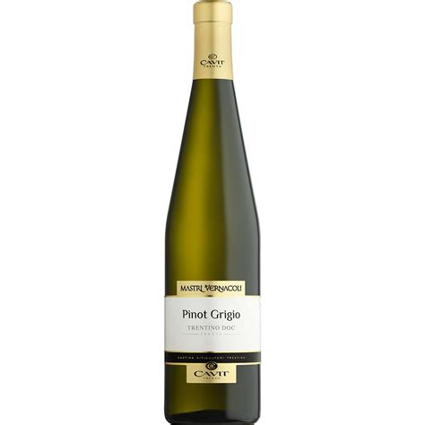 Vino Blanco Pinot Grigio Mastri Vernacoli Italia Botella 75 Cl · Cavit