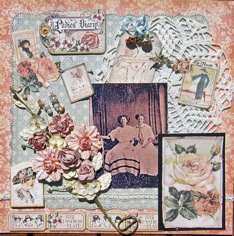 Fashion De Jour Scrapbooking Layouts Vintage Vintage Scrapbook Graphic 45