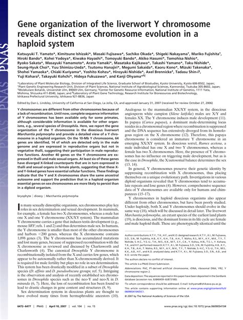 PDF Gene Organization Of The Liverwort Y Chromosome Reveals Distinct Sex Chromosome Evolution