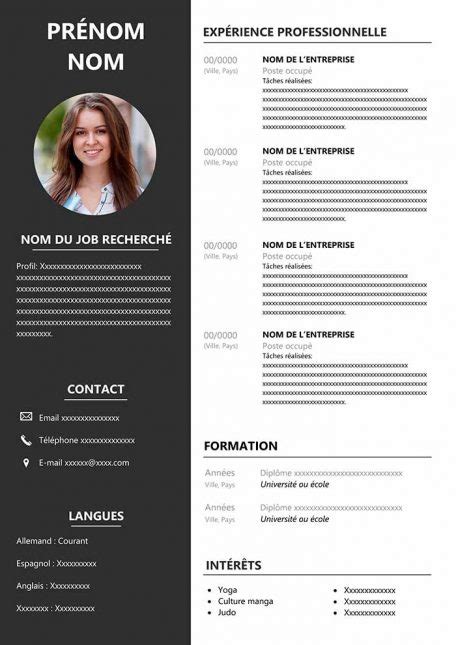 Cv Designer Design Cv Word Gratuit T L Charger