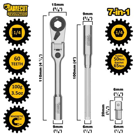 Pc Degrees Flex Head In Mini Micro Ratchet Hex Drive