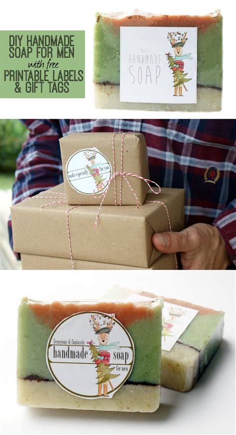 Mens Soap Recipe And Holiday T Idea With Free Printable Holiday Labels