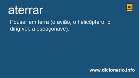 O Que Significa Aterrar - Significado de Aterrastes