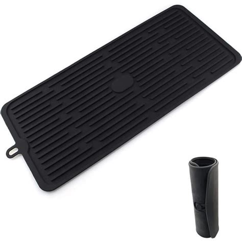 Tapis D Gouttage Pour Cuisine Grille D Gouttement Silicone Noir