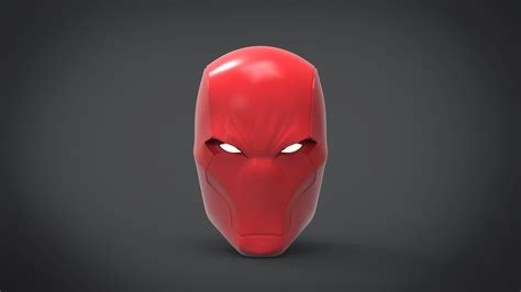 Red hood helmet 3D model - TurboSquid 1401107