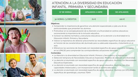 Campus Anpe Madrid Atenci N A La Diversidad En Educaci N Infantil