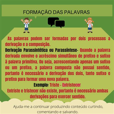 Exemplos De Derivação Parassintética - Formação das palavras - Derivação Parassintética - Português