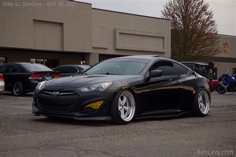 Black Hyundai Genesis Coupe With Work Wheels Benlevy