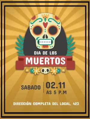 Invitación Dia de Los Muertos Un increíble editor en línea para