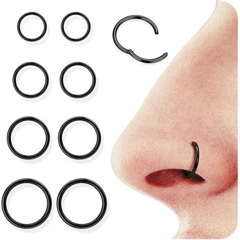 Pcs Piercing Nez Anneaux L Acier Chirurgical Piercing Septum G