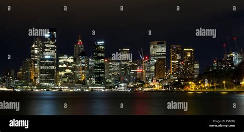 Sydney skyline at night, Australia Stock Photo - Alamy