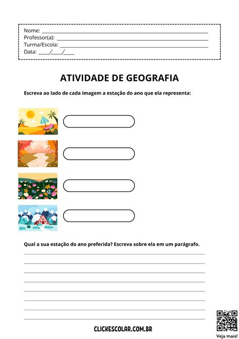 Atividade De Geografia Para Ano Confira Modelos Prontos Conhe A