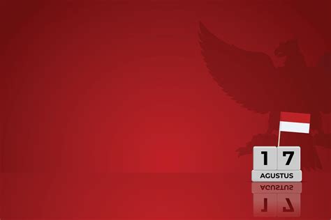 17 Agustus Indonesia Independence Day simple Red Background with Simple Icon and Minimalist ...