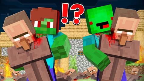 Why Jj And Mikey Became Zombies In Minecraft Maizen Zombie Apocalypse