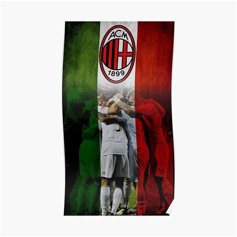 "ac milan" Poster for Sale by tahta | Redbubble