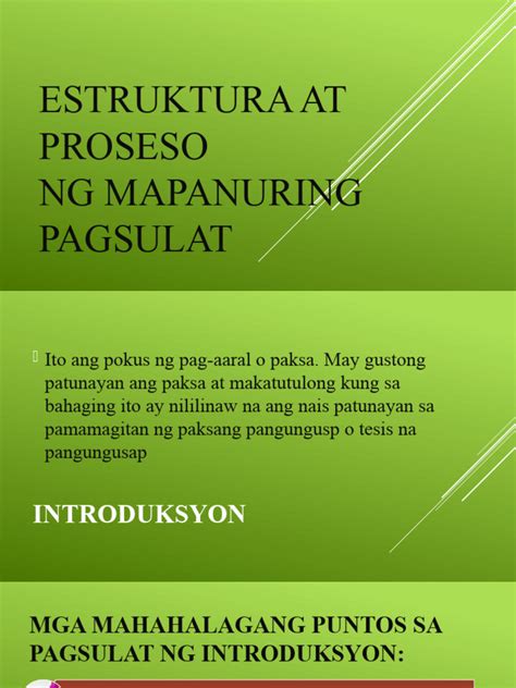 Estruktura At Proseso Ng Mapanuring Pagsulat Pdf